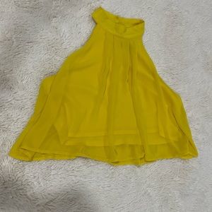 Cute, yellow, flowy top, forever, 21, size medium